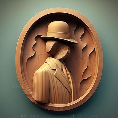 3D model Rene Magritte (STL)
